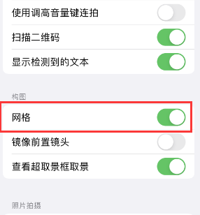 保定苹果手机维修网点分享iPhone如何开启九宫格构图功能 