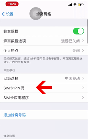 保定苹果14维修网分享如何给iPhone14的SIM卡设置密码 