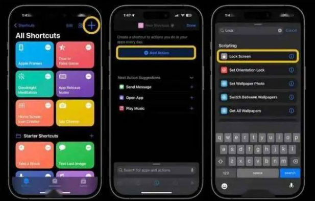 保定苹果14锁屏维修店分享iPhone14升级iOS16.4后如何创建锁屏快捷方式 