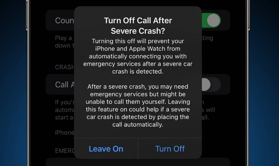 保定苹果14维修分享 iPhone 14 和 Apple Watch 上关闭崩溃检测 